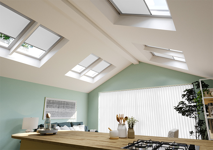 Blackout Roller, White (Blackout) - Loft Blind - Image 6